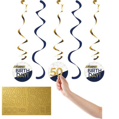 Navy &amp; Gold - Dizzy Dangler 5ct