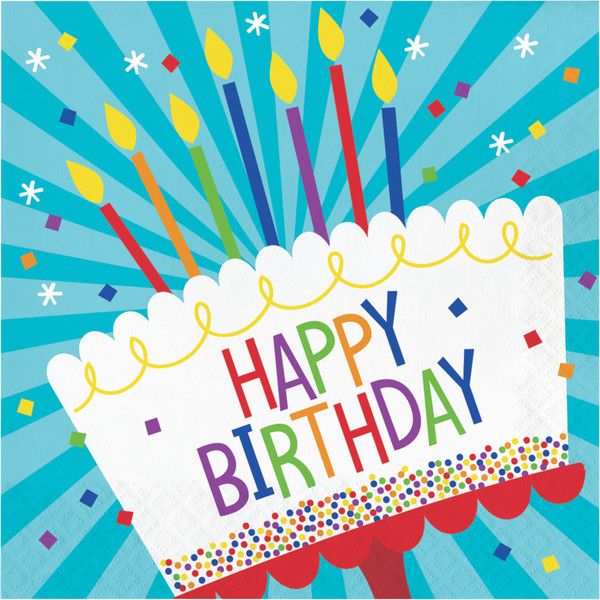 Cake Birthday - Luncheon Napkins 16ct