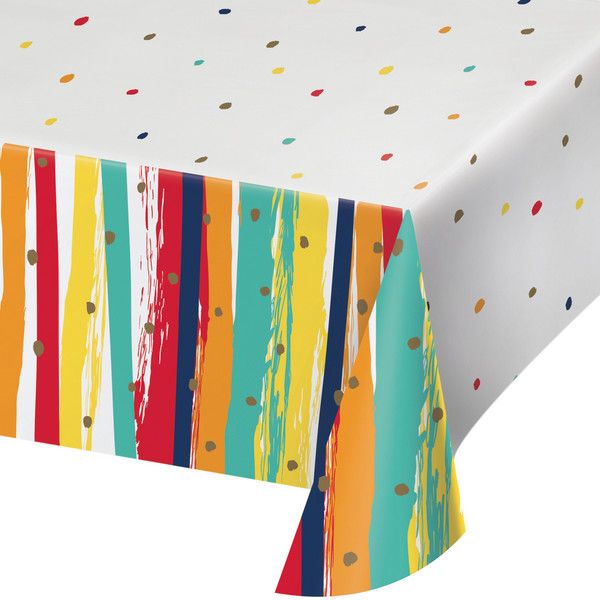 Birthday Stripes - Paper Tablecover 54X108