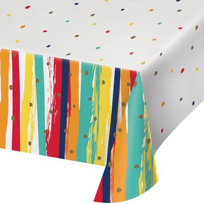 Birthday Stripes - Paper Tablecover 54X108