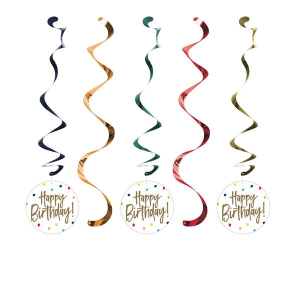 Birthday Stripes - Dizzy Dangler 5ct