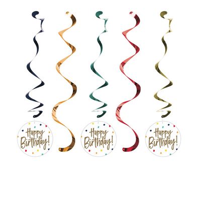 Birthday Stripes - Dizzy Dangler 5ct
