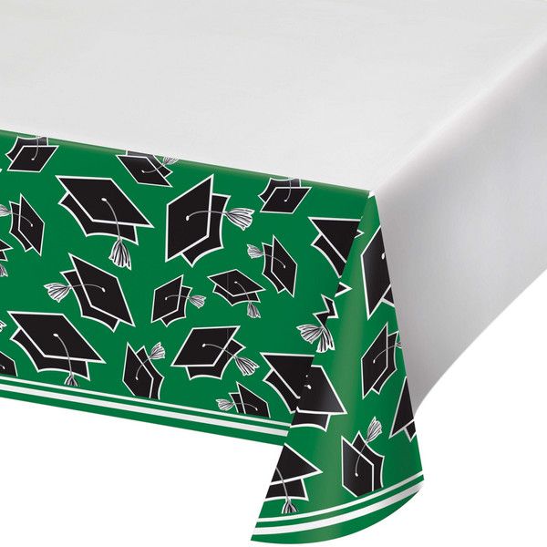 School Spirit - Tablecover Green 54&quot; X 102&quot;