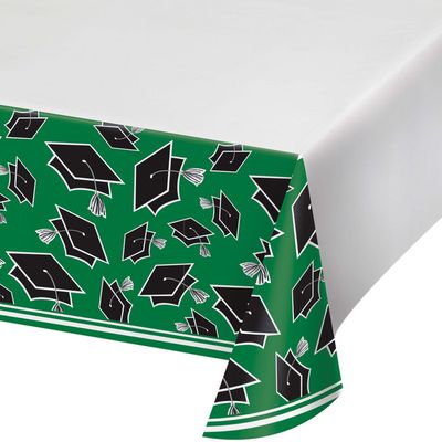 School Spirit - Tablecover Green 54&quot; X 102&quot;