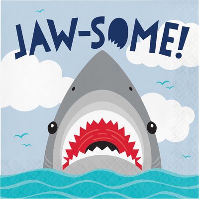 Shark Party Luncheon Napkins 16ct