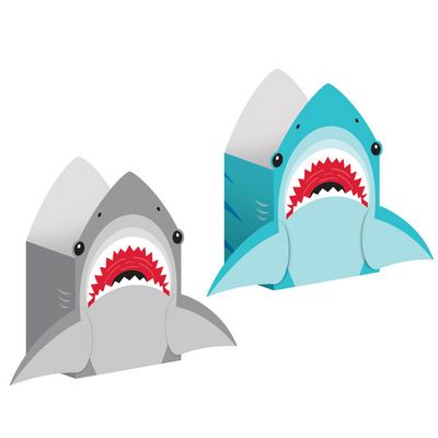 Shark Party Paper Treat Bag 8ct
