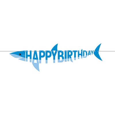 Shark Party Ribbon Banner