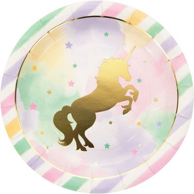 Unicorn Sparkle 9&quot; Luncheon Plates 8ct