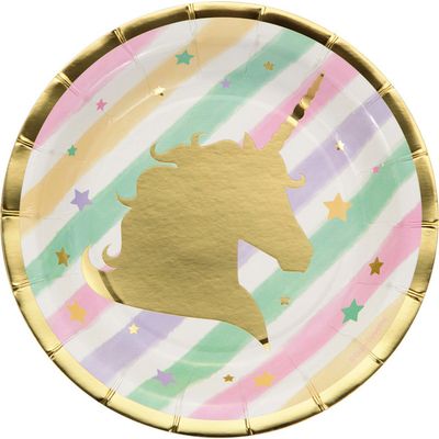 Unicorn Sparkle 7&quot; Dessert Plates 8ct