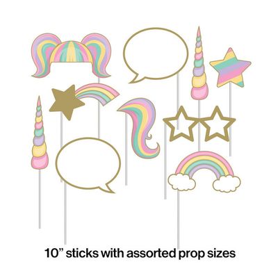 Unicorn Sparkle Photo Props 10ct