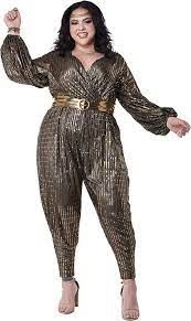 Gold Disco Queen Plus, Attribute: Womens, Size: 1XL