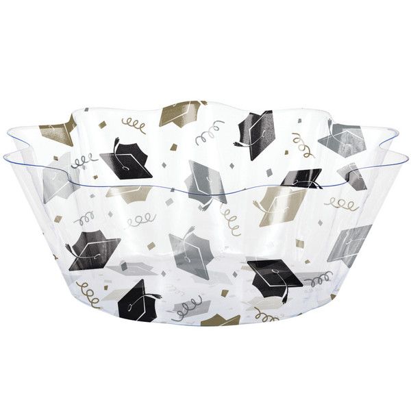 Grad 8&quot; Fluted Bowl Black/Silver