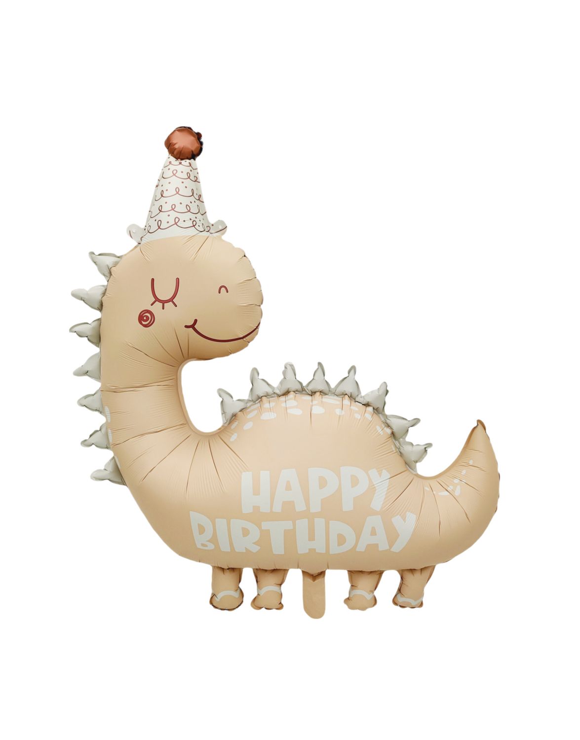 Happy Birthday Dino - 31&quot; Helium Filled Foil Balloon, Ribbon