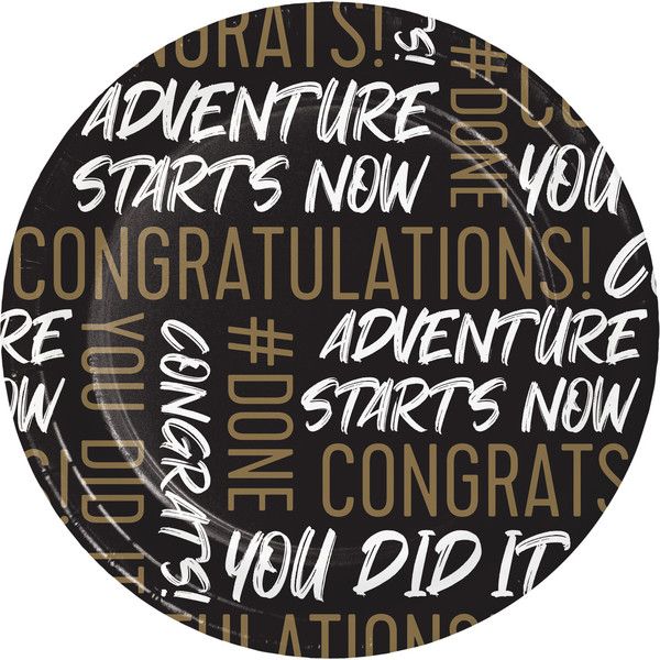 Golden Grad - 7&quot; Plates 8ct