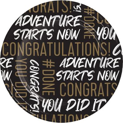Golden Grad - 7&quot; Plates 8ct