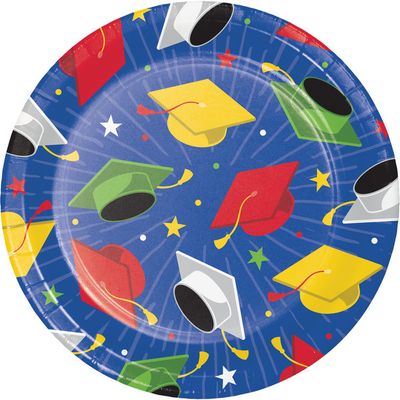 Hats Off Grad - 7&quot; Plates 8ct