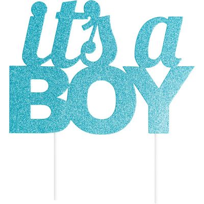 Blue Boy Glitter - Cake Topper