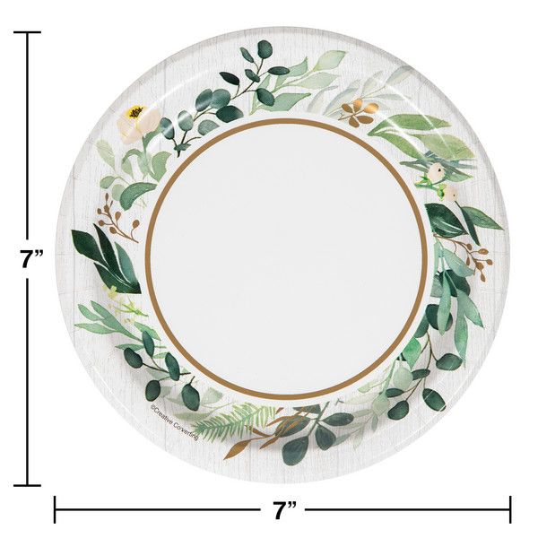 Eucalyptus Greens - 7&quot; Plates 8ct