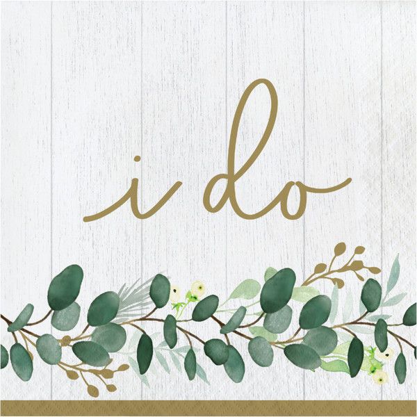 Eucalyptus Greens - I Do Luncheon Napkins 16ct