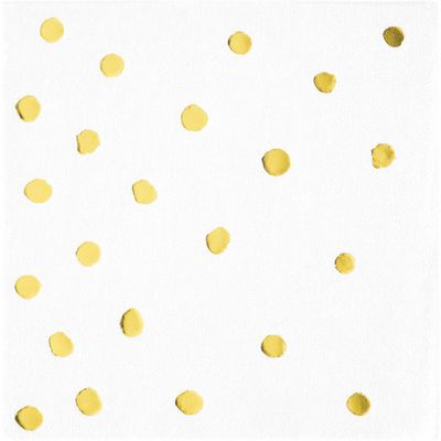 White Gold Foil - Beverage Napkins 16ct