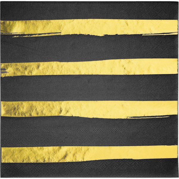 Black Velvet Foil - Luncheon Napkins 16ct