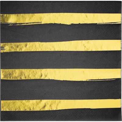 Black Velvet Foil - Luncheon Napkins 16ct