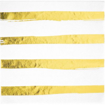 White Gold Foil - Luncheon Napkins 16ct
