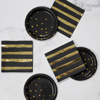 Black Velvet Gold Foil
