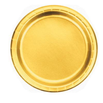 Gold Foil - 7&quot; Plates 8ct