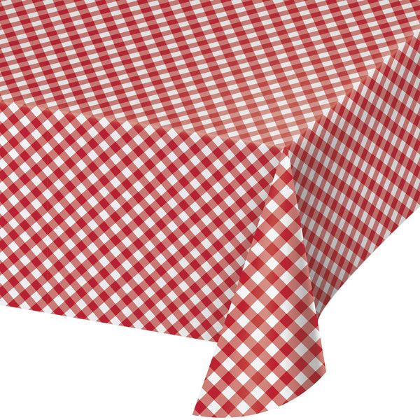 Classic Red Gingham - Paper Tablecover 54X108