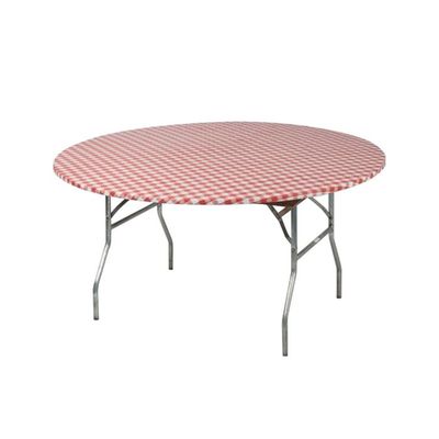 Classic Red Gingham - Round Stay Put Tablecover 60&quot;