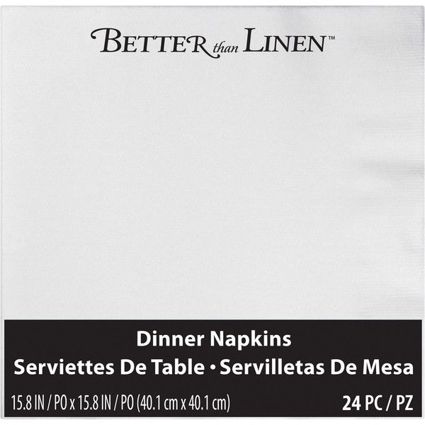 White Premium Dinner Napkins 24