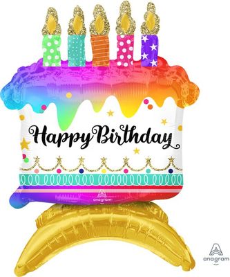 Birthday Cake - Air Fill Foil Balloon 18&quot;