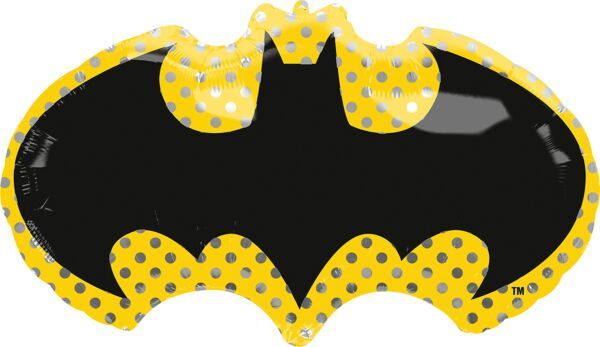 Batman - 30&quot; Helium Filled Foil Shaped Balloon, Ribbon