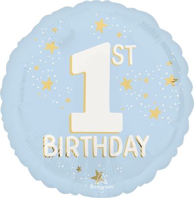 Little Mister One-derful 1st Birthday - 17&quot; Helium Filled Foil Balloon, Ribbon