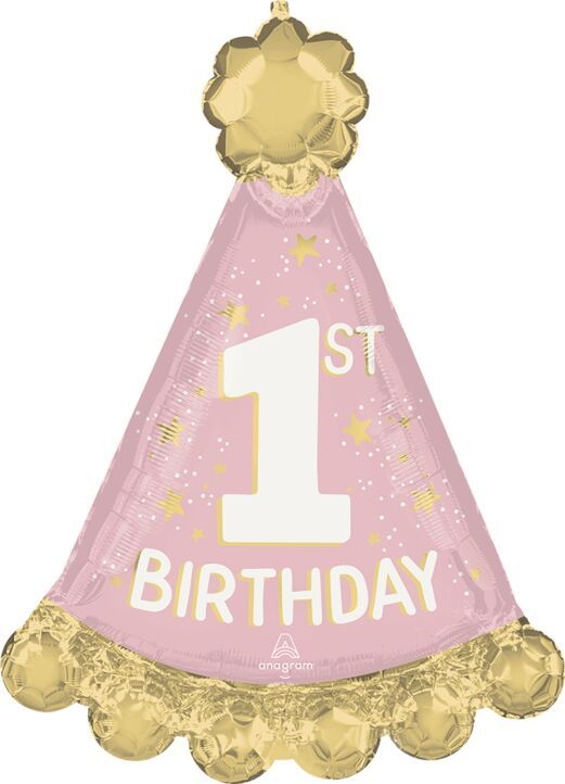 Little Miss One-derful 1st Birthday - 34&quot; Helium Filled Foil Balloon, Ribbon