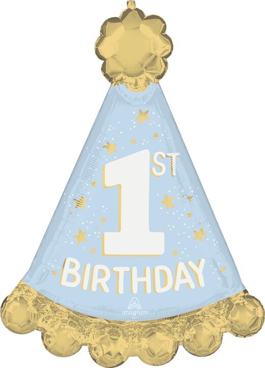 Little Mister One-derful 1st Birthday - 34&quot; Helium Filled Foil Balloon, Ribbon