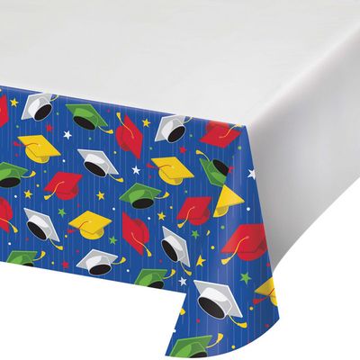 Hats Off Grad - PP Tablecover 54&quot; X 102&quot;