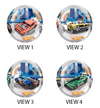 Hot Wheels Orbz - 15&quot; Helium Filled Foil Shaped Balloon, Ribbon