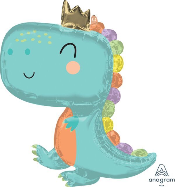 Babysaurus - 31&quot; Helium Filled Foil Balloon, Ribbon