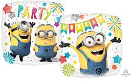 Minions Party - 17&quot; Helium Filled Foil Shaped Balloon, Ribbon