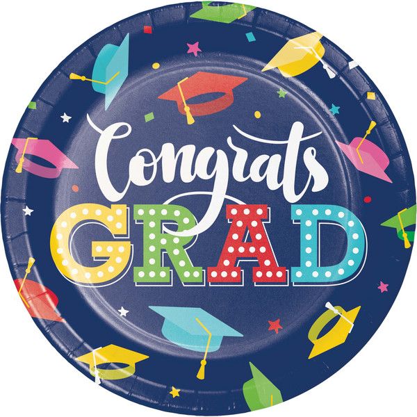 Glad to be Grad - 9&quot; Luncheon Plate 8 Ct