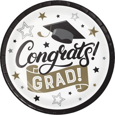 Grad Glamor - 9&quot; Luncheon Plate 8 Ct