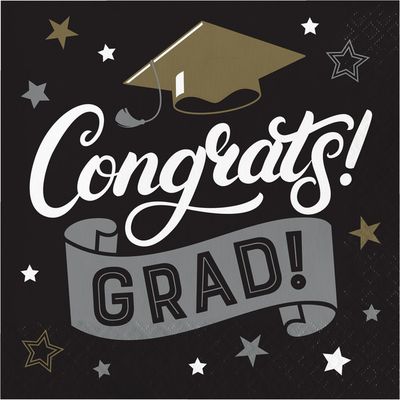 Grad Glamor - Luncheon Napkin 16 Ct