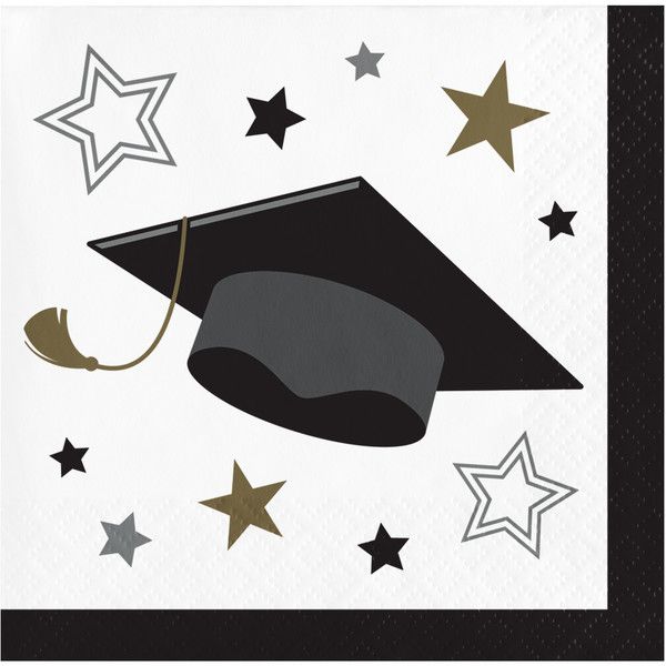 Grad Glamor - Beverage Napkin 16 Ct