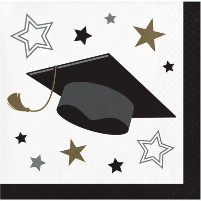 Grad Glamor - Beverage Napkin 16 Ct