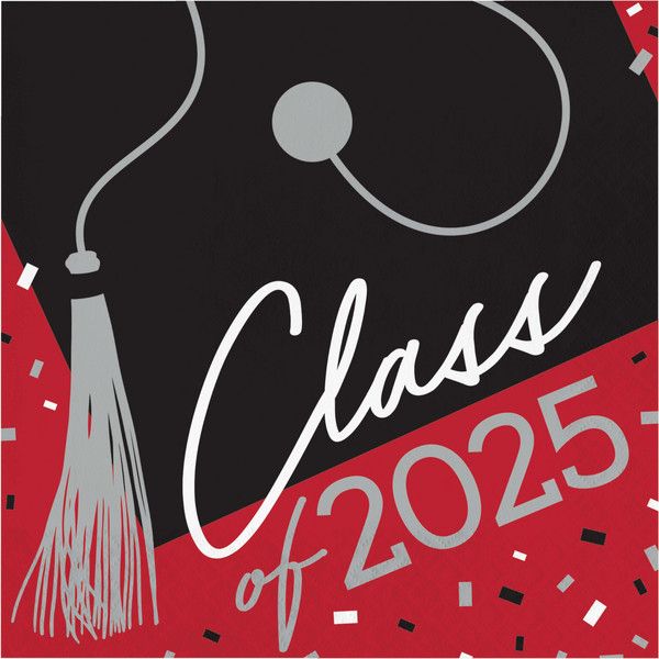 School Spirit - 2025 Lunch Napkins Red 36ct
