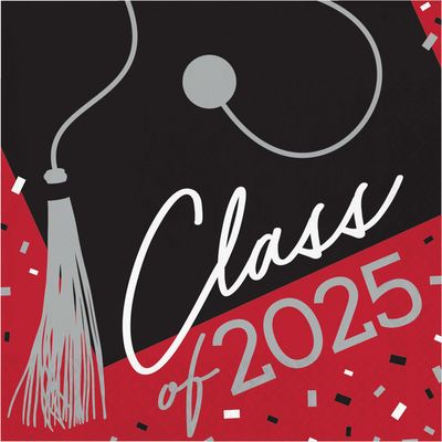 School Spirit - 2025 Lunch Napkins Red 36ct