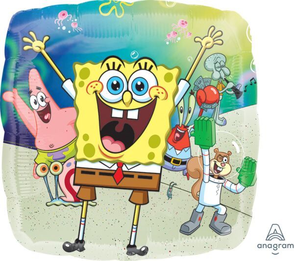 SpongeBob Squarepants - 17&quot; Helium Filled Foil Balloon, Ribbon