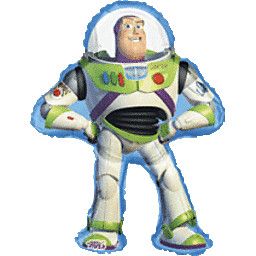 Buzz Full-Body - 35&quot; Helium Filled Foil Balloon, Ribbon